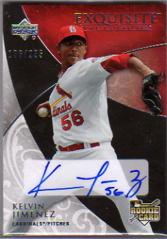 2007 Exquisite Collection Rookie Signatures #114 Kelvin Jimenez AU/235 RC