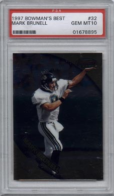1997 Bowman's Best Football #32 Mark Brunell PSA Gem Mint 10 Jacksonville JAGUARS AWESOME!!