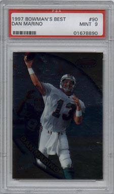 1997 Bowman's Best Football #90 Dan Marino Mint PSA 9 Miami DOLPHINS QB AWESOME!!
