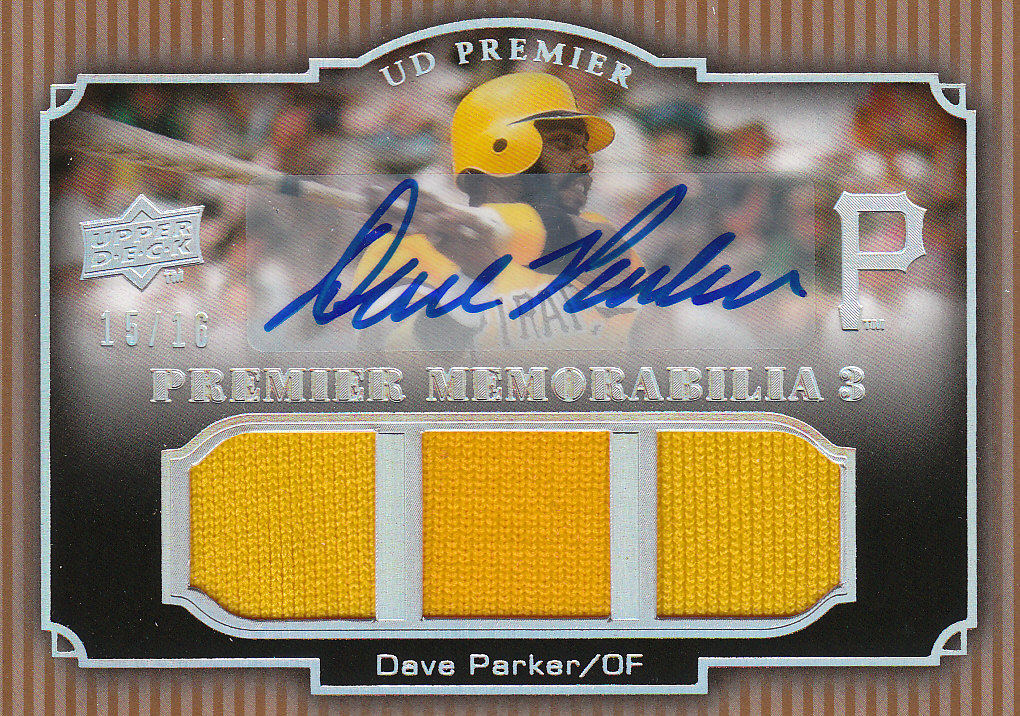 2008 Upper Deck Premier Memorabilia Triple Autographs #DP Dave Parker