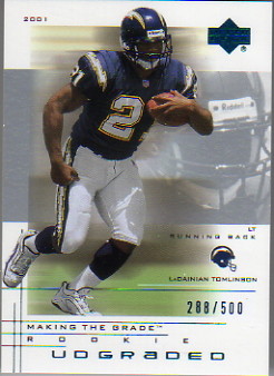 2001 UD Graded #53 LaDainian Tomlinson Act RC