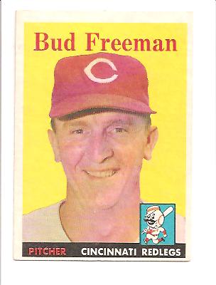 1958 Topps #27 Bud Freeman EXMT Actual scan