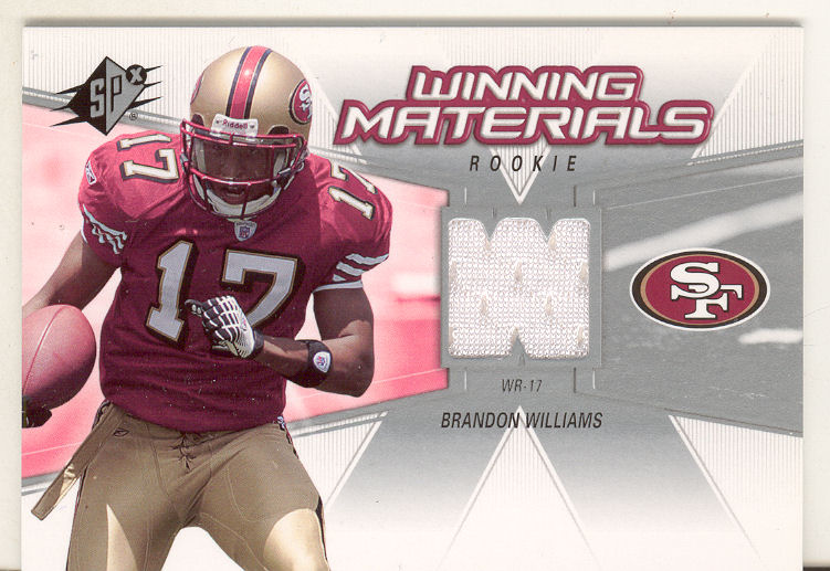 2006 SPx Rookie Winning Materials #WMRBW Brandon Williams
