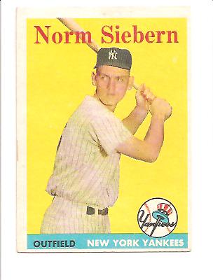 1958 Topps #54 Norm Siebern RC