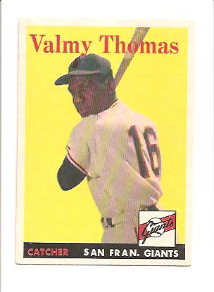 1958 Topps #86 Valmy Thomas RC