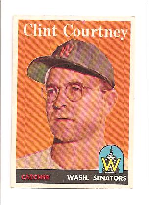 1958 Topps #92A Clint Courtney