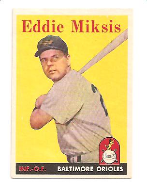 1958 Topps #121 Eddie Miksis