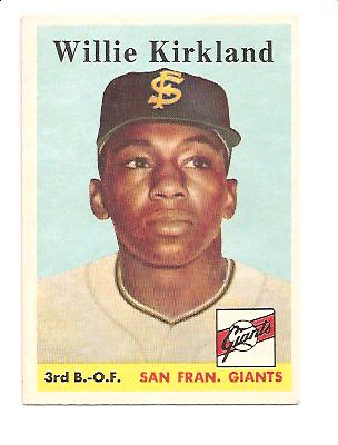 1958 Topps #128 Willie Kirkland RC