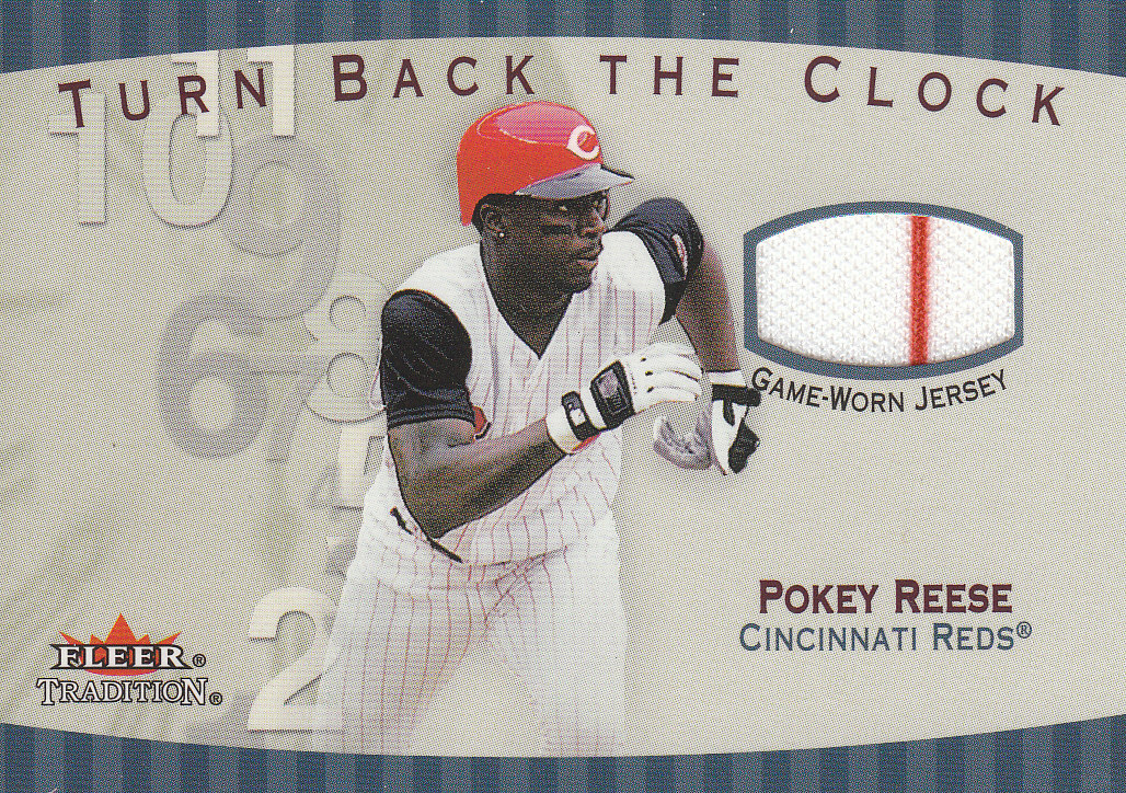 2001 Fleer Tradition Turn Back the Clock Game Jersey #TBC4 Pokey Reese