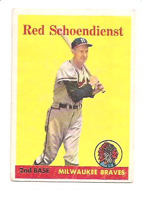 1958 Topps #190 Red Schoendienst