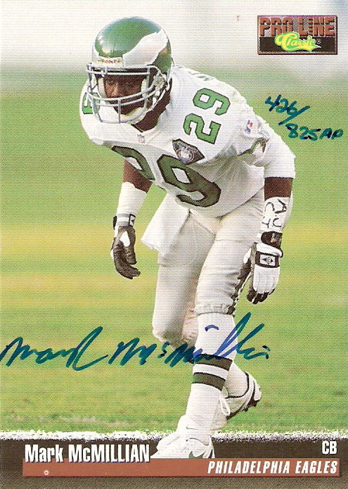 1995 Pro Line Autographs #84C Mark McMillian/825AP