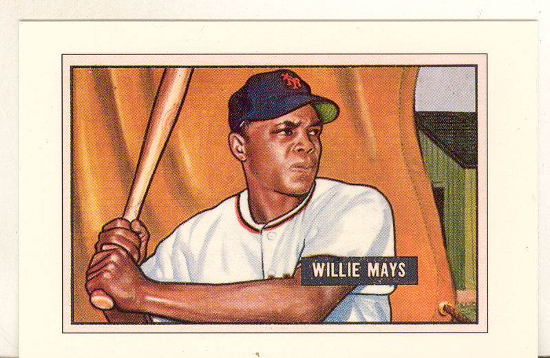 1989 Bowman Reprint Inserts Tiffany #7 Willie Mays '51