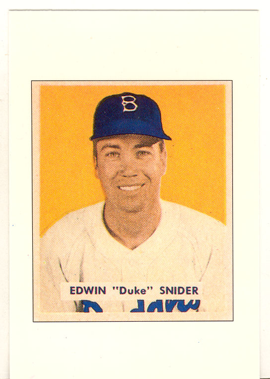 1989 Bowman Reprint Inserts Tiffany #10 Duke Snider '49