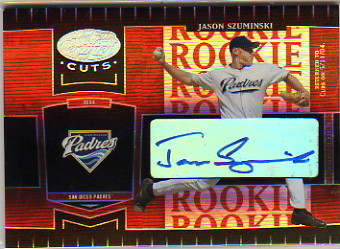 2004 Leaf Certified Cuts Marble Signature Red #274 Jason Szuminski ROO/100