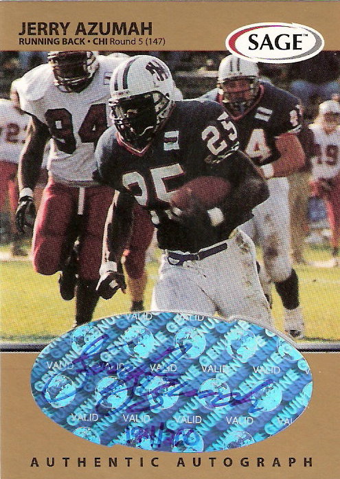 1999 SAGE Autographs Gold #A2 Jerry Azumah/200