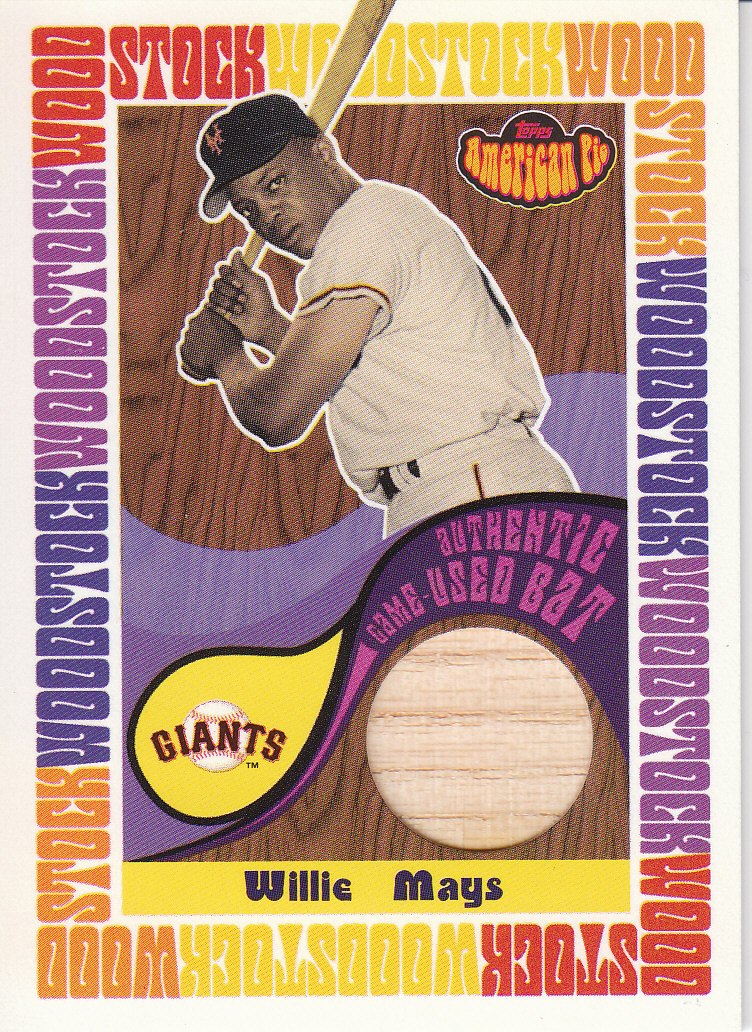 2001 Topps American Pie Woodstock Relics #BBWMWM Willie Mays Bat