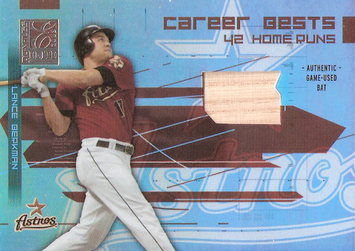 2003 Donruss Elite Career Bests Materials #10 Lance Berkman HR Bat