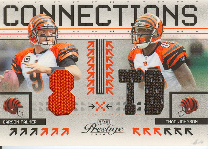 2008 Playoff Prestige Connections Materials #4 Carson Palmer/Chad Johnson