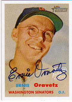 2006 Topps Heritage Real One Autographs #EO Ernie Oravetz