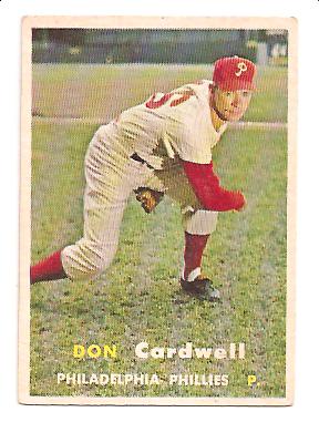 1957 Topps #374 Don Cardwell RC