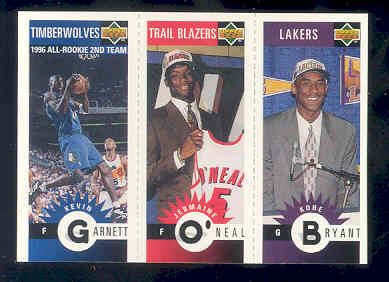 1996-97 Collector's Choice Mini-Cards #M129 Kobe Bryant/Jermaine O'Neal/Kevin Garnett