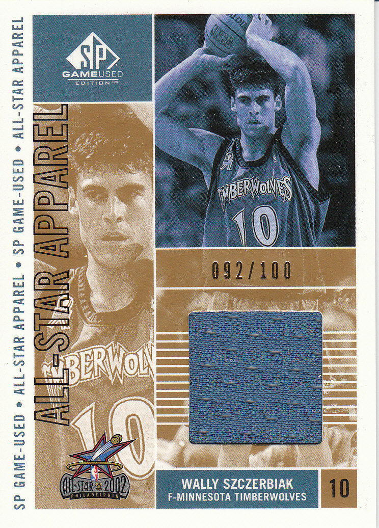 2002-03 SP Game Used All-Star Apparel Gold #WSAS Wally Szczerbiak