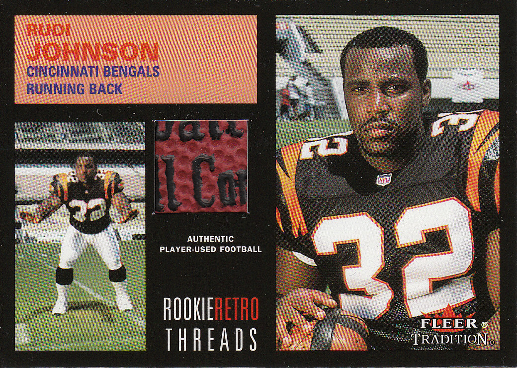 2001 Fleer Tradition Rookie Retro Threads #51 Rudi Johnson FB/Chad Johnson FB
