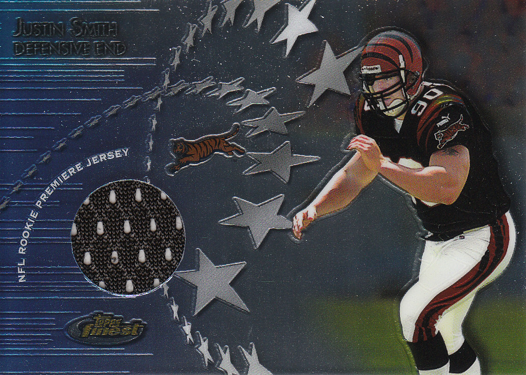 2001 Finest Rookie Premiere Jerseys #RPJJS Justin Smith A