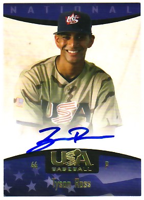 2008 USA Baseball National Team On-Card Signatures #77 Tyson Ross