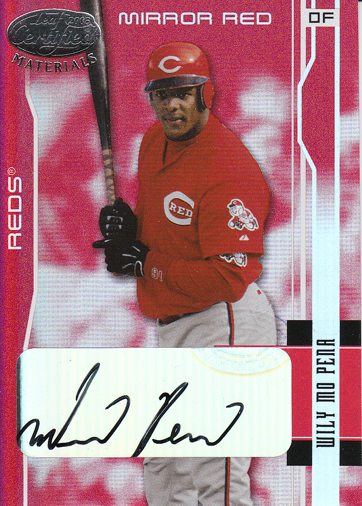 2003 Leaf Certified Materials Mirror Red Autographs #49 Wily Mo Pena/100