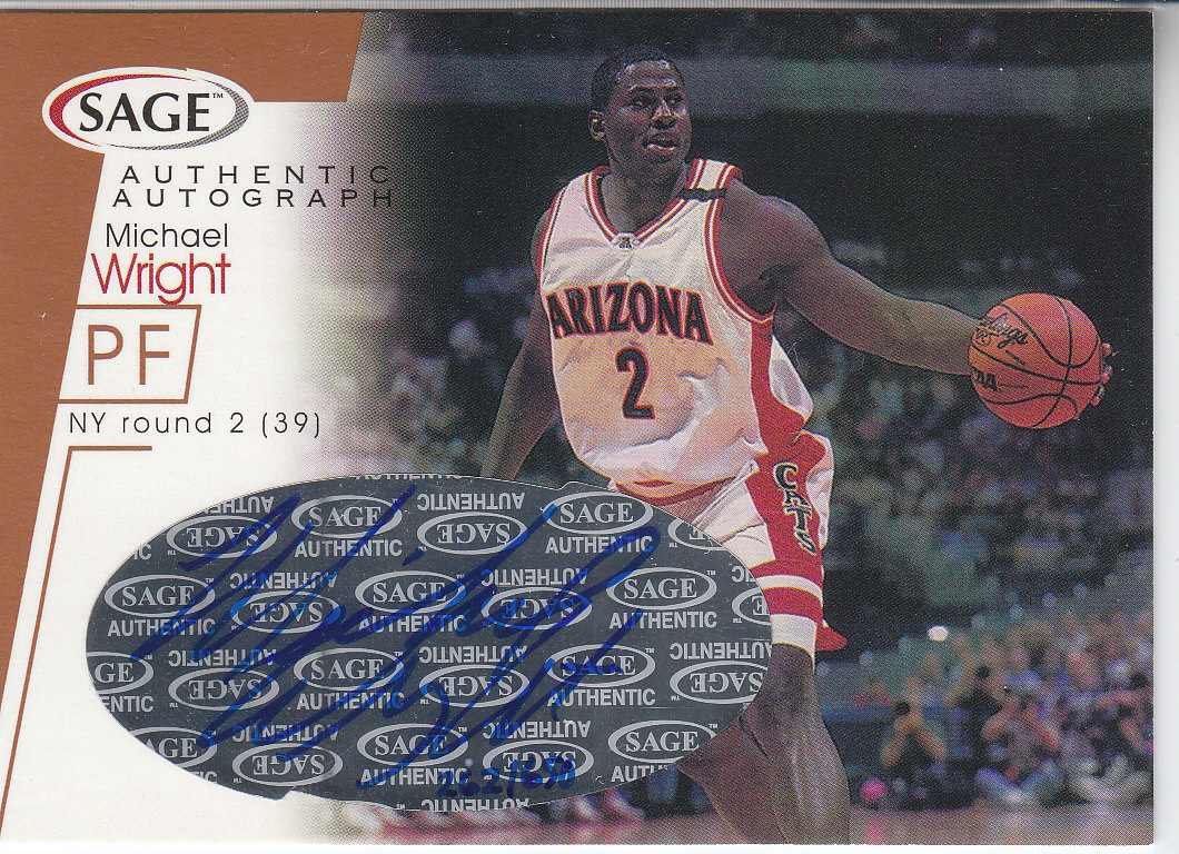 2001 SAGE Autographs Bronze #A36 Michael Wright/650