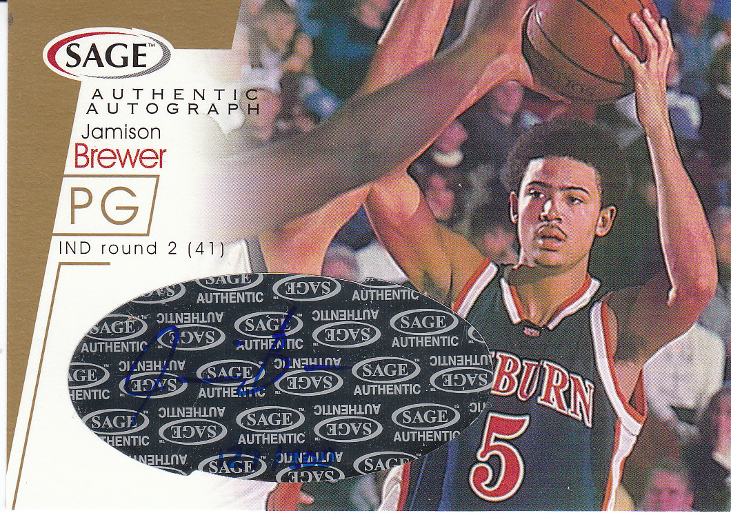 2001 SAGE Autographs Gold #A6 Jamison Brewer/200