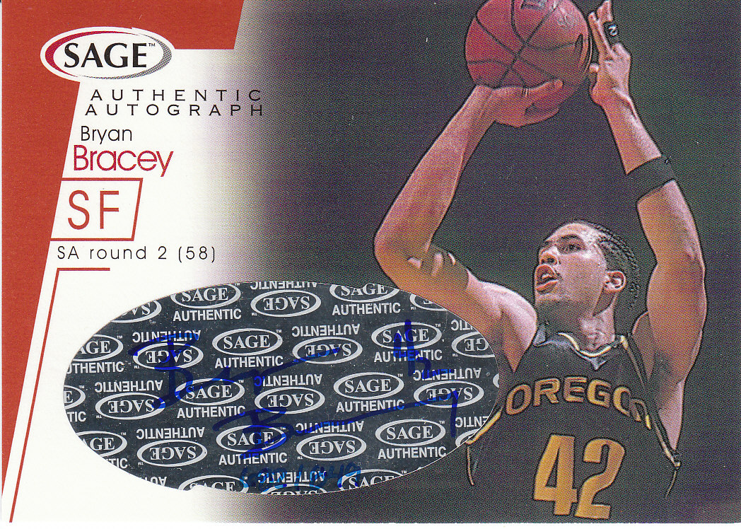 2001 SAGE Autographs Red #A4 Bryan Bracey/849