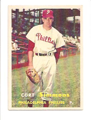 1957 Topps #158 Curt Simmons
