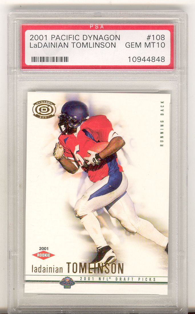 2001 Pacific Dynagon Retail #108 LaDainian Tomlinson RC