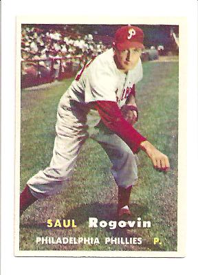 1957 Topps #129 Saul Rogovin
