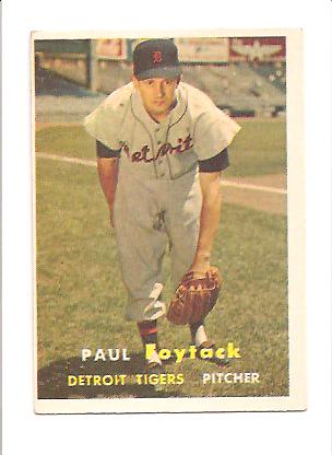 1957 Topps #77 Paul Foytack RC