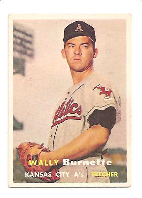 1957 Topps #13 Wally Burnette RC