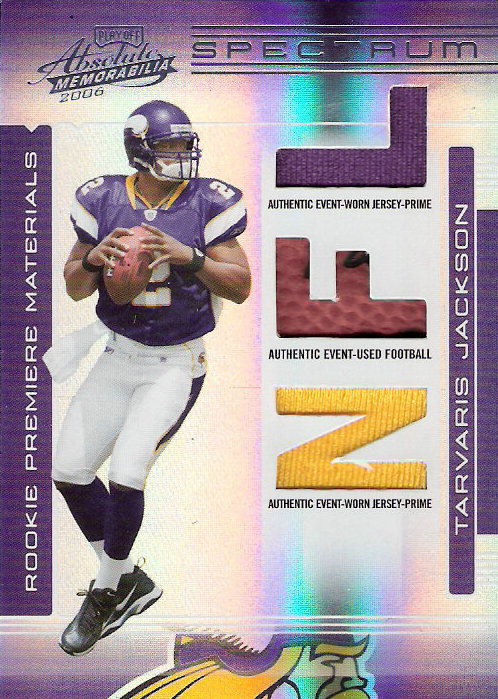 2006 Absolute Memorabilia Rookie Premiere Materials Spectrum Prime #253 Tarvaris Jackson