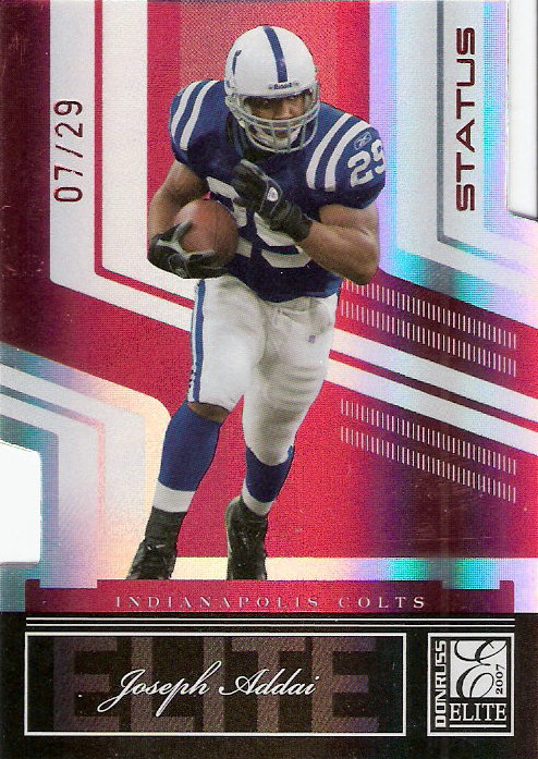 2007 Donruss Elite Status #42 Joseph Addai/29