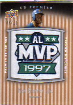 2008 Upper Deck Premier Stitchings Gold # KG2 Ken Griffey Jr./15