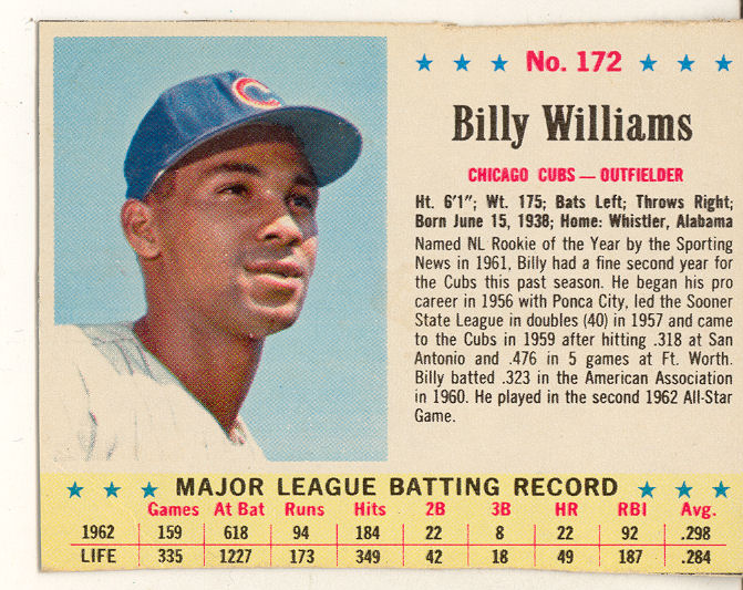 1963 Post #172 Billy Williams