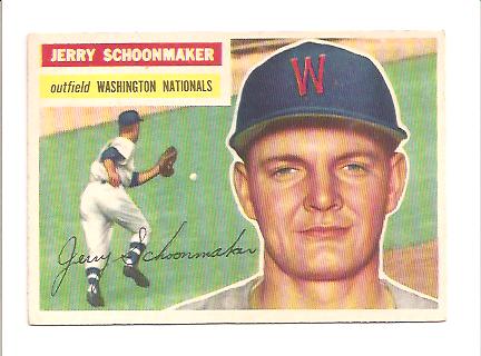 1956 Topps #216 Jerry Schoonmaker RC