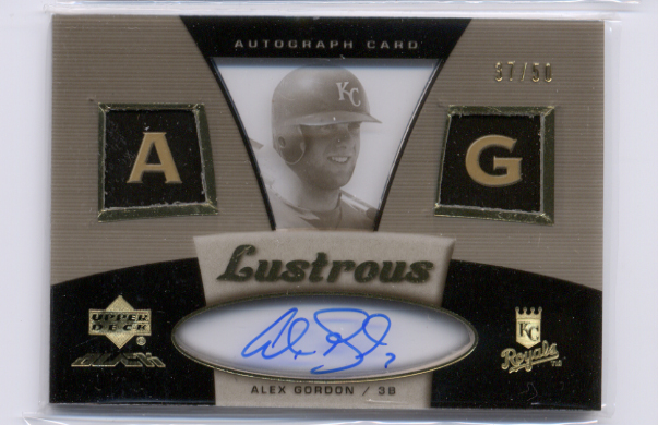 2007 UD Black Lustrous Autographs #AG Alex Gordon