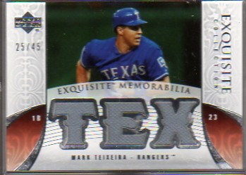 2006 Exquisite Collection Memorabilia #MT Mark Teixeira