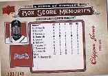 2008 UD A Piece of History Box Score Memories Red #BSM3 Chipper Jones