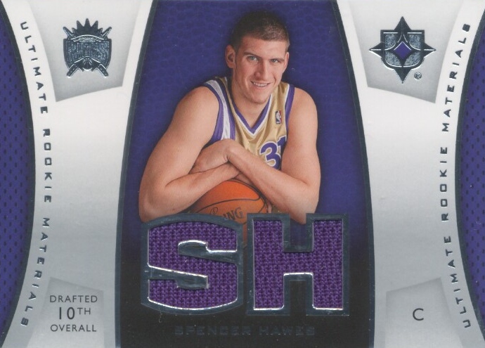 2007-08 Ultimate Collection Materials Rookies #SH Spencer Hawes