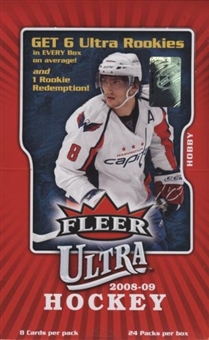 2008 - 09 ( 2009 ) Fleer Ultra Hockey Factory Sealed HOBBY Box - 2 Memorabilia Or Autograph Cards & 6 Rookie Cards Per Box On Avg. - Possible Sidney Crosby Kyle Turris Carey Price - In Stock Now      