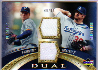 2005 Artifacts Dual Artifacts #SP Ben Sheets Jsy/Brad Penny Jsy