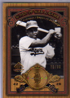 2006 SP Legendary Cuts When It Was A Game Gold #JR Jackie Robinson